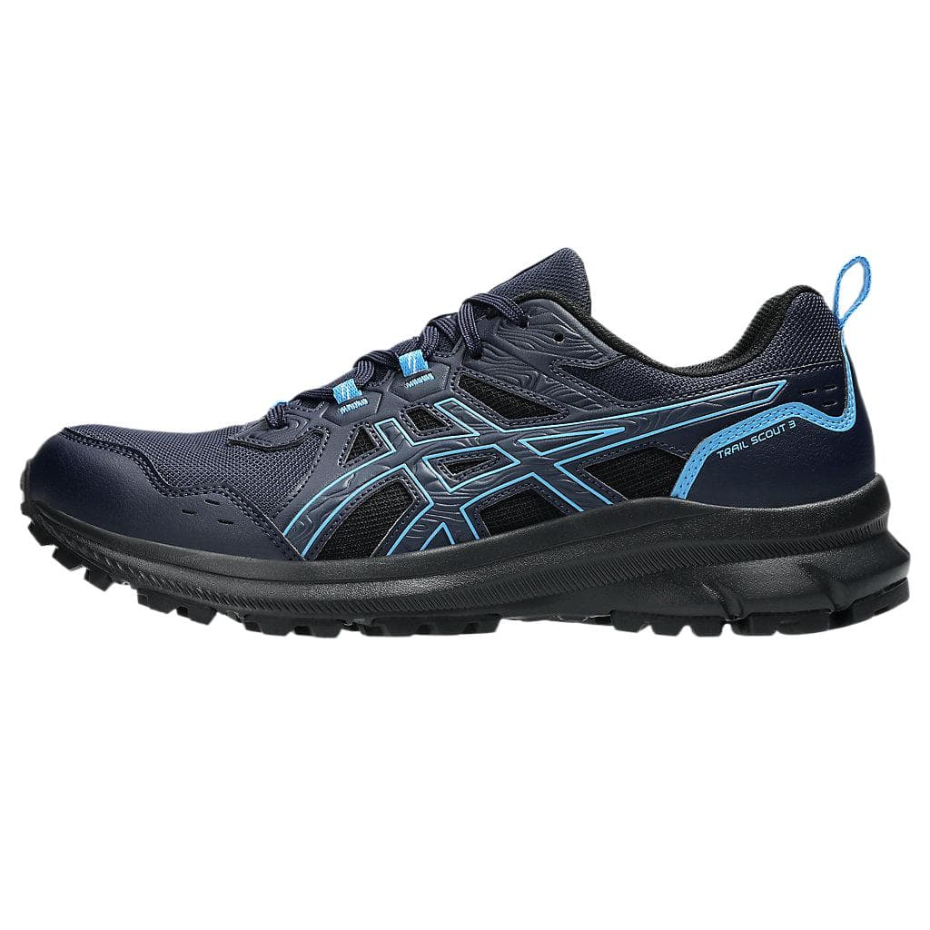 Кроссовки для бега ASICS Trail Scout 3 Комфортные Низкие Беговые Кроссовки Мужские Черные Синие - изображение 1