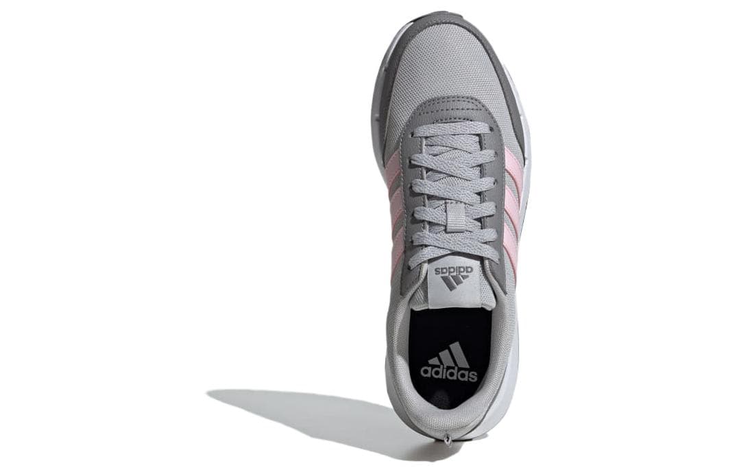 Кроссовки для бега Adidas Run 50S Ткань Амортизация Устойчивость к истиранию Дышащие Низкие Кроссовки для бега Женские Серые - изображение 4