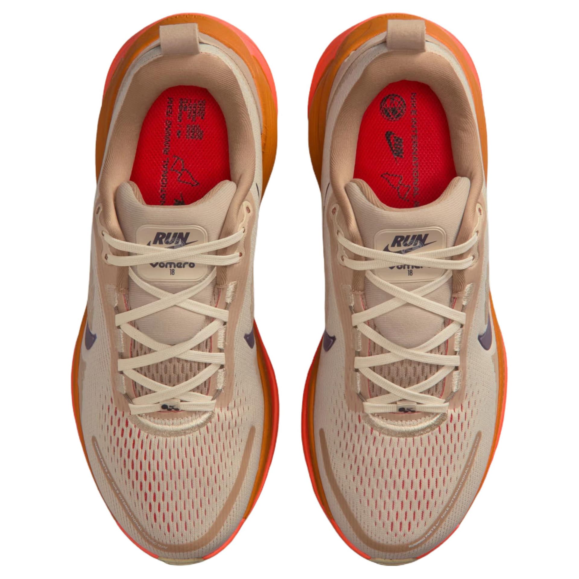 Кроссовки для бега Nike Vomero 18 Беговые кроссовки Женские Бежево-коричневый - изображение 4