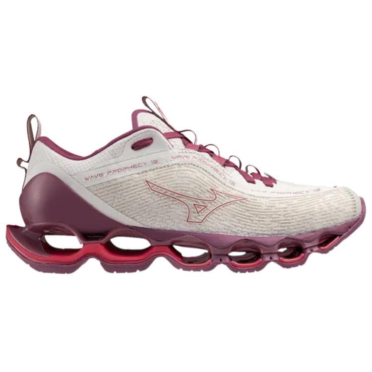 Кроссовки для бега Mizuno Wave Prophecy 13 Устойчивые к истиранию Низкие Беговые кроссовки Женские Розовые Белые - изображение 2