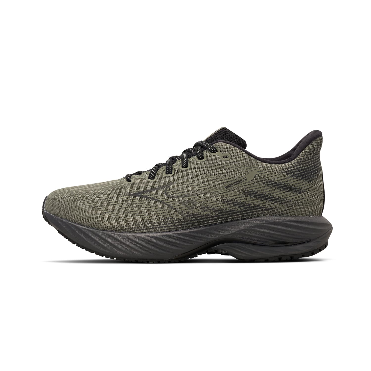 Кроссовки для бега Mizuno Wave Rider 28 Устойчивые к истиранию Низкие Беговые кроссовки Унисекс Зеленые - изображение 1