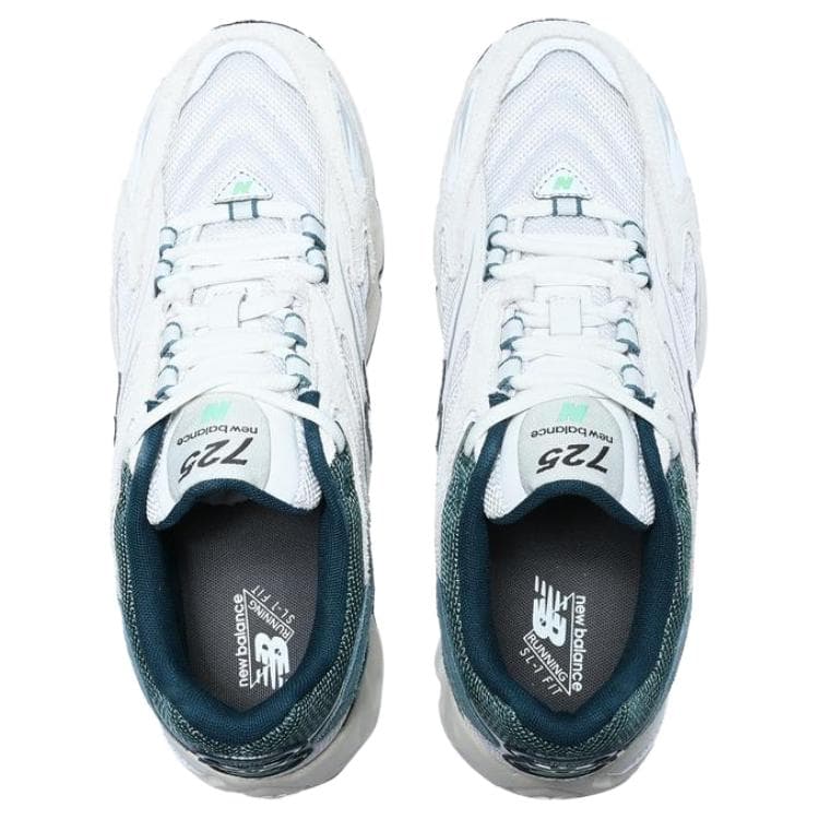 Кроссовки для бега New Balance NB 725 Low Топ Повседневные Беговые Кроссовки для Бега Мужские Белые Зеленые - изображение 4