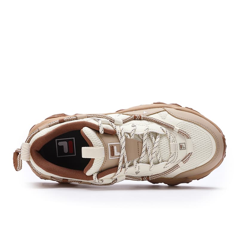 Кроссовки для бега fila Fluid 5 Дышащий Low Топ Беговые кроссовки Women's White Коричневый - изображение 4