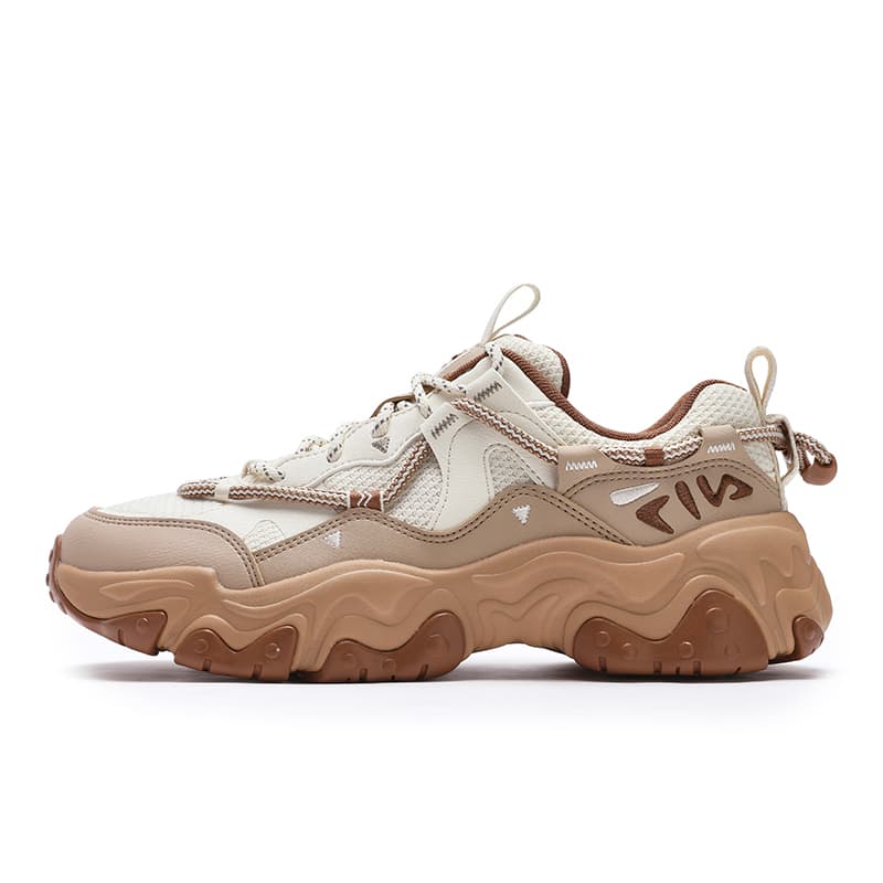 Кроссовки для бега fila Fluid 5 Дышащий Low Топ Беговые кроссовки Women's White Коричневый - изображение 1