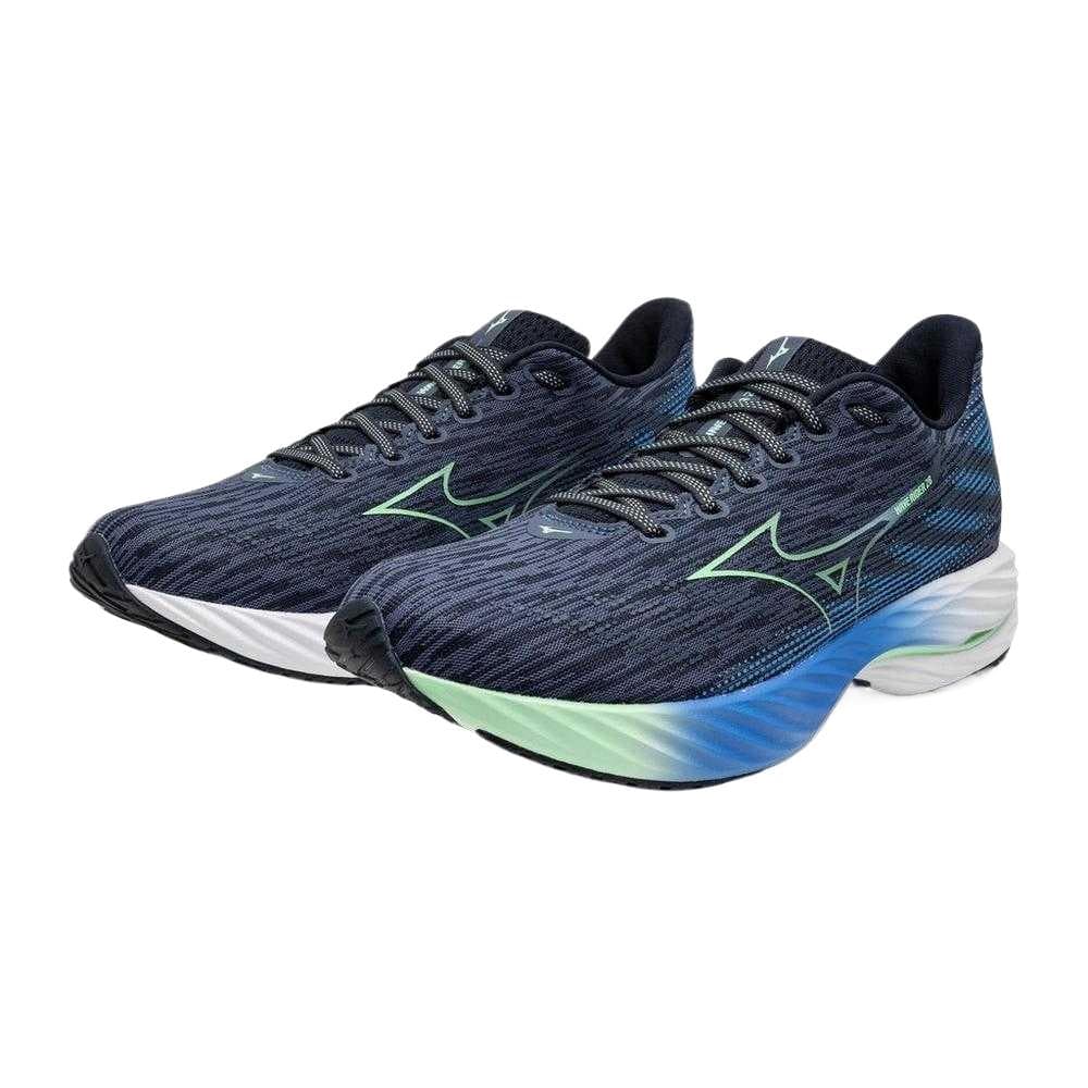 Кроссовки для бега Mizuno Wave Rider 28 Модный противоскользящий низкий топ беговые кроссовки мужские винтажная модель индиго - изображение 4