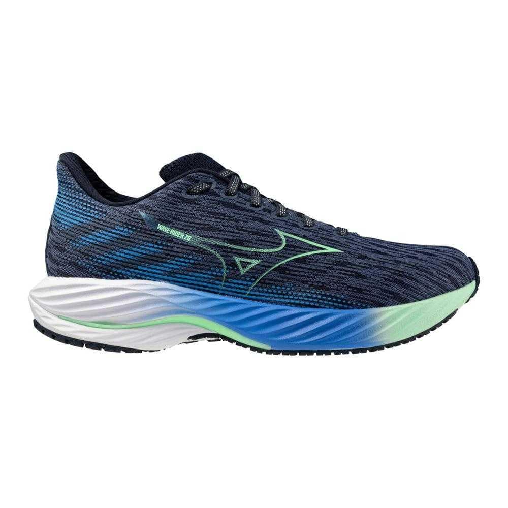 Кроссовки для бега Mizuno Wave Rider 28 Модный противоскользящий низкий топ беговые кроссовки мужские винтажная модель индиго - изображение 2