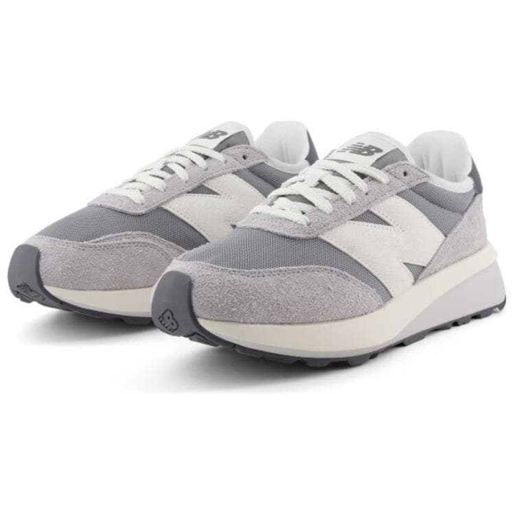 Кроссовки New Balance 370 Устойчивая к истиранию Низкая Повседневная Обувь Унисекс Серый - изображение 3
