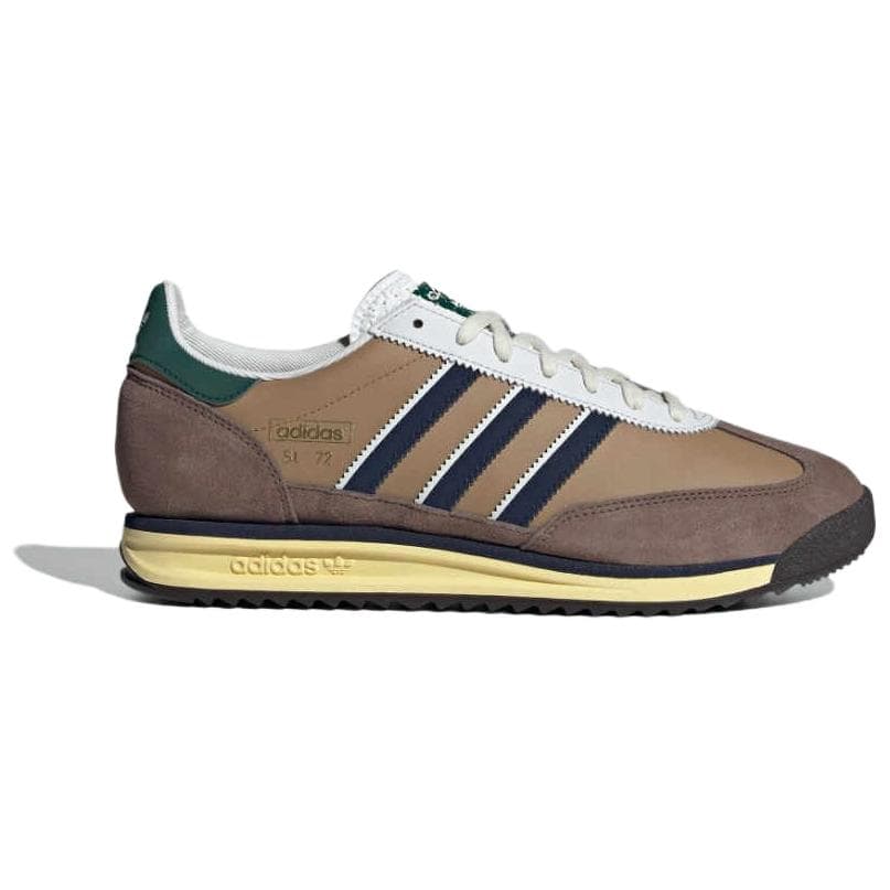 Кроссовки Adidas Originals SL 72 RS Кожа Удобные Низкие Повседневные Кроссовки Унисекс Коричневые - изображение 2