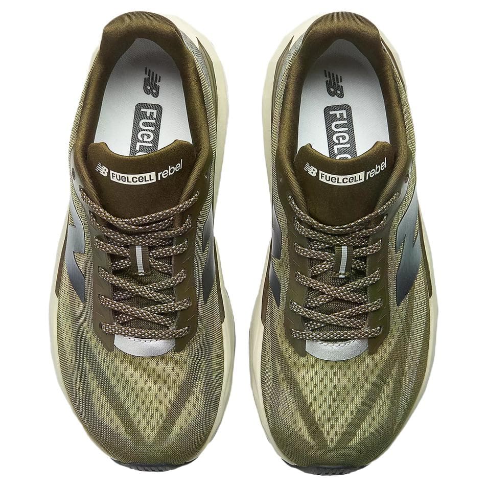 Кроссовки для бега New Balance FuelCell Rebel V5 Дышащие Беговые Кроссовки Мужские Темно-Зеленые - изображение 4