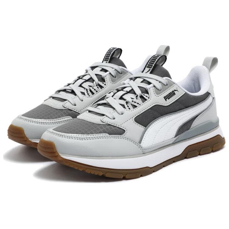 Кроссовки PUMA R78 Комфортный Дышащий Низкий Топ Повседневная Обувь Унисекс Светло-Серый - изображение 3