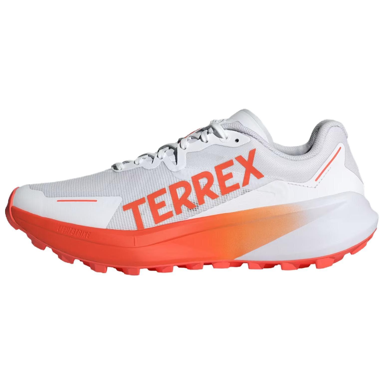 Кроссовки для бега Adidas TERREX Agravic 3 Противоскользящие Устойчивые к истиранию Низкие Беговые кроссовки Мужские Белый Оранжевый - изображение 1