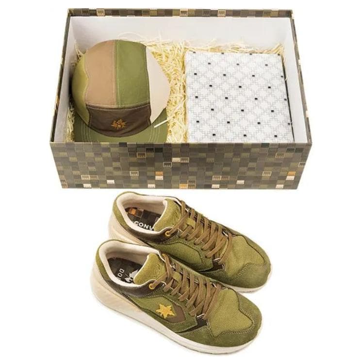 Кроссовки для бега Converse x DOE WAVE TRAINER коллаборация комфортные универсальные лоу-топы беговые кроссовки унисекс зеленый - изображение 4