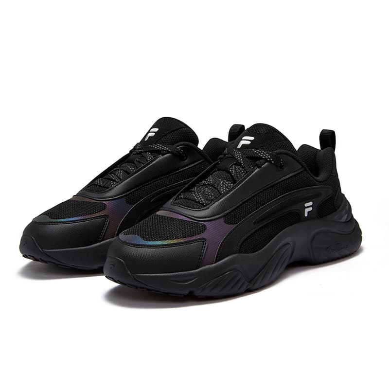 Кроссовки для бега FILA FUSION Conch Dx Текстиль Синтетическая кожа Низкий топ Повседневные беговые кроссовки Мужские Черные - изображение 3