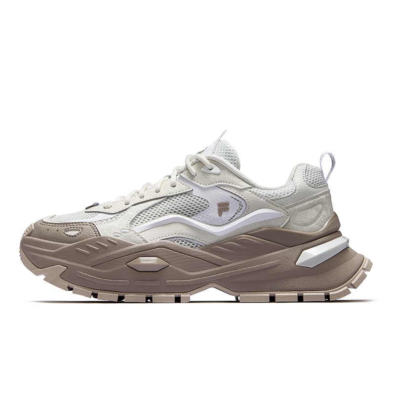 Кроссовки для бега FILA FUSION BIANCO IV Candy Shoes 4 Текстиль Синтетическая кожа Низкий топ Беговые кроссовки Женские Серый Коричневый - изображение 1