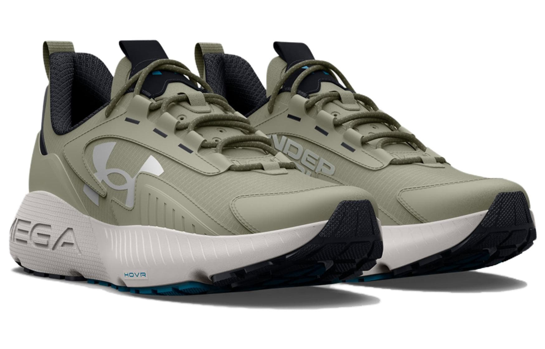 Кроссовки для бега Under Armour HOVR Mega 2 Low Беговые кроссовки Унисекс Черный Зеленый - изображение 3