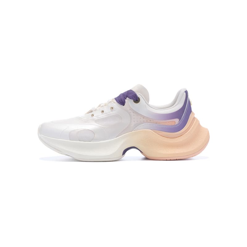 Кроссовки LI NING 1990 Classic Collection Устойчивая к истиранию Низкий Топ Повседневная Обувь Женская Белый Фиолетовый - изображение 1