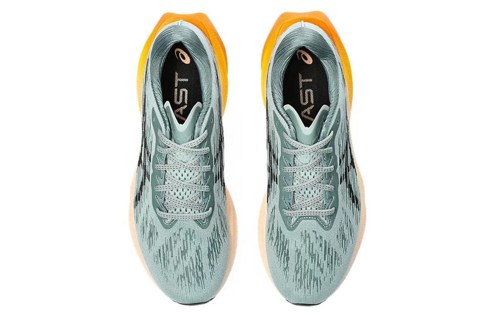 Кроссовки для бега Asics Novablast 3 Green Orange - изображение 5