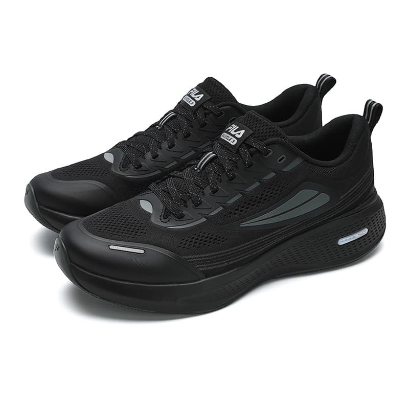 Кроссовки для бега FILA NUVOLE 3 Текстиль Синтетическая кожа Дышащий Низкий верх Беговые кроссовки Мужской Черный - изображение 3