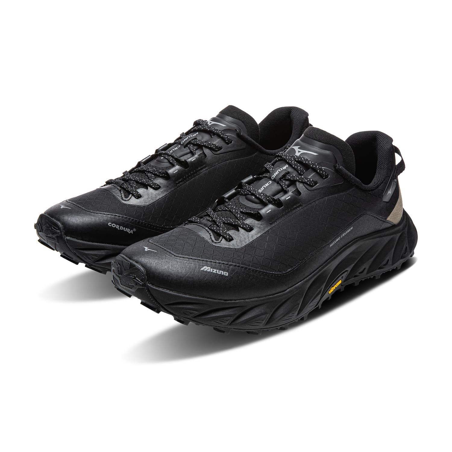 Кроссовки для бега Mizuno Cruiser Ткань Низкие Беговые Кроссовки Унисекс Черные - изображение 3