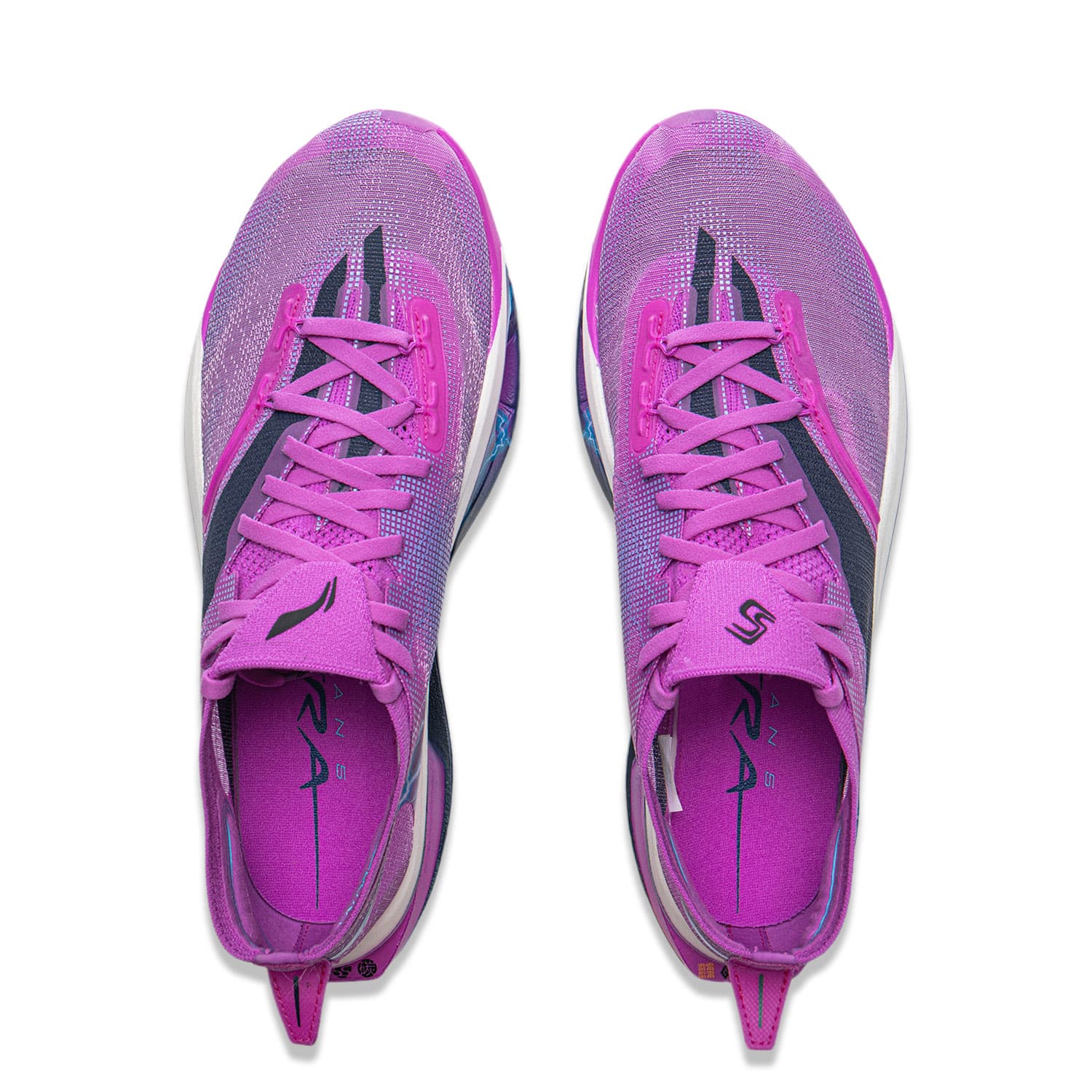 Кроссовки для бега Li NING Feidian 5 ULTRA Дышащий Low Топ Технология BOOM Марафон Тренировки Race Беговые кроссовки Унисекс Фиолетовый - изображение 4