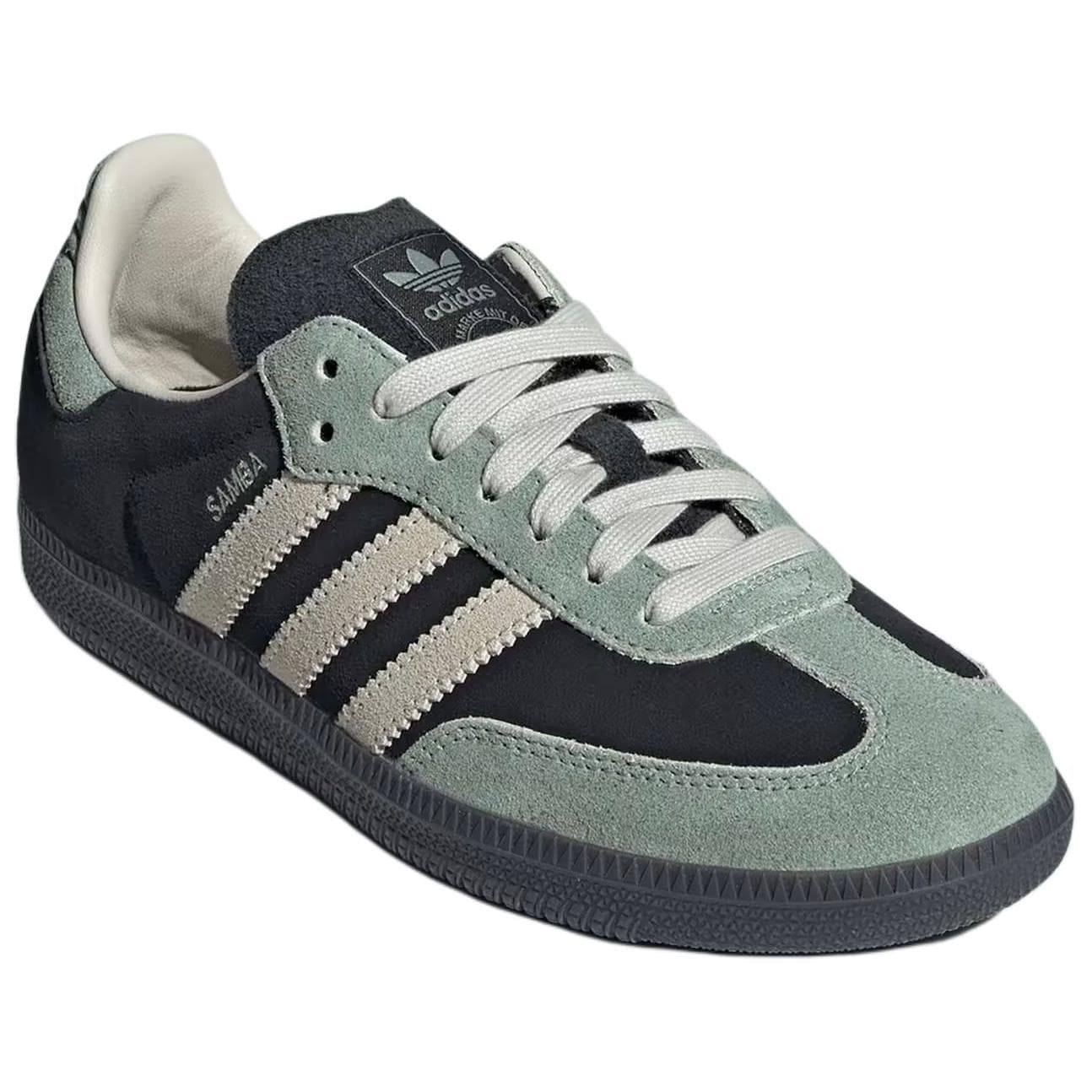 Кроссовки Adidas Originals Samba OG Комфортные Низкие Кроссовки для Скейтбординга Женские Черные Зеленые - изображение 2