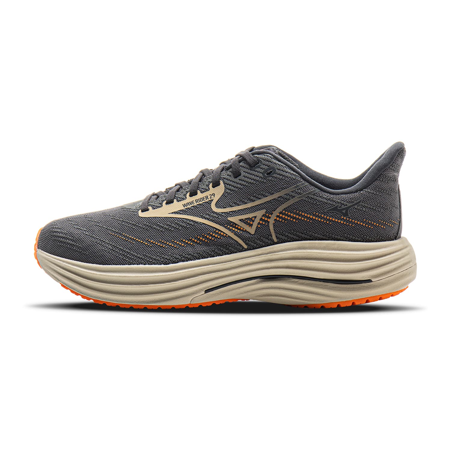 Кроссовки для бега Mizuno WAVE RIDER 29 Низкие Кроссовки для Бега Мужские Серые - изображение 1