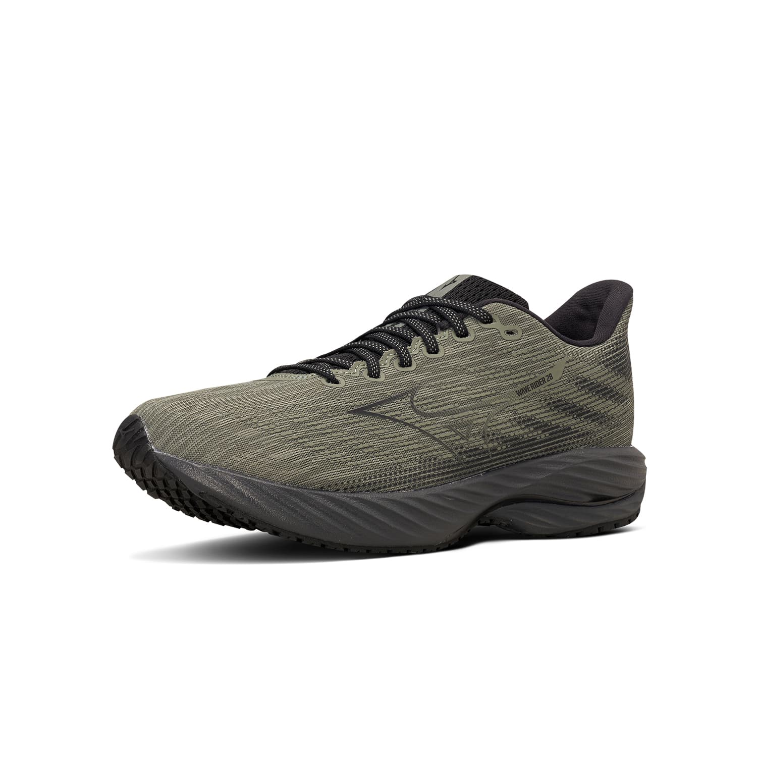 Кроссовки для бега Mizuno Wave Rider 28 Устойчивые к истиранию Низкие Беговые кроссовки Унисекс Зеленые - изображение 2