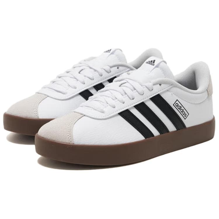 Кроссовки Adidas VL COURT 3,0 Противоскользящая Устойчивая к истиранию Низкий Топ Скейтборд Обувь Женская Белая - изображение 2