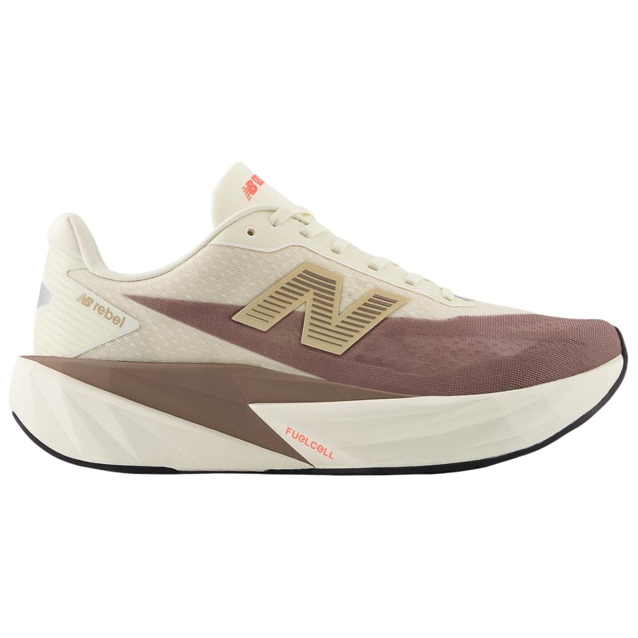 Кроссовки для бега New Balance FuelCell Rebel V5 Устойчивые к истиранию низкие беговые кроссовки унисекс бежево-коричневые - изображение 2
