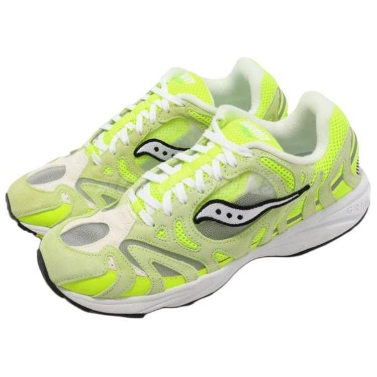 Кроссовки для бега Saucony Grid Azura 2000 Противоскользящие Устойчивые к истиранию Низкие Беговые кроссовки Мужские Желтые - изображение 3