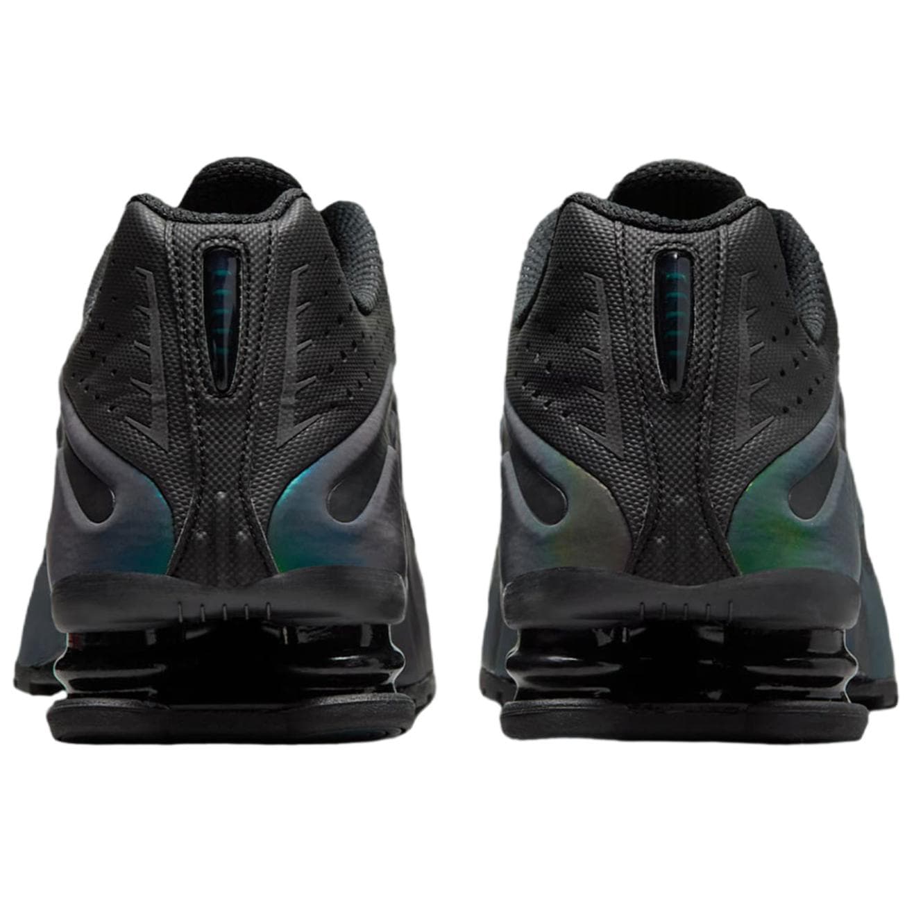 Кроссовки для бега NIKE Shox R4 Low Топ Беговые кроссовки Мужской Черно-зеленый - изображение 5