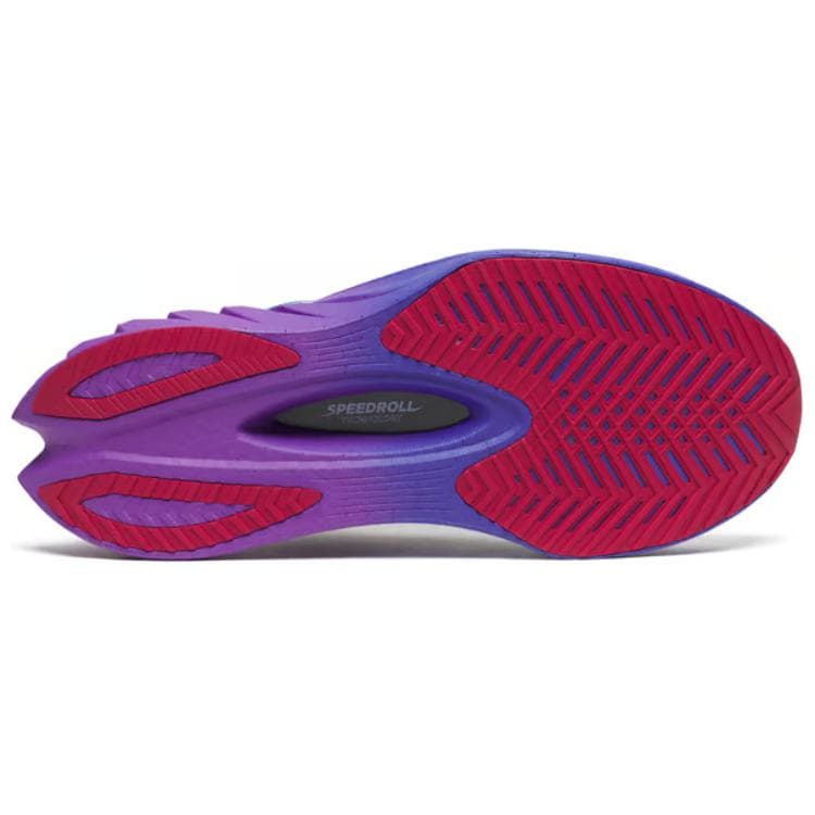 Кроссовки для бега Saucony Endorphin Pro 4 Сетчатая ткань Дышащий Low Топ Беговые кроссовки Мужской Белый фиолетовый - изображение 6