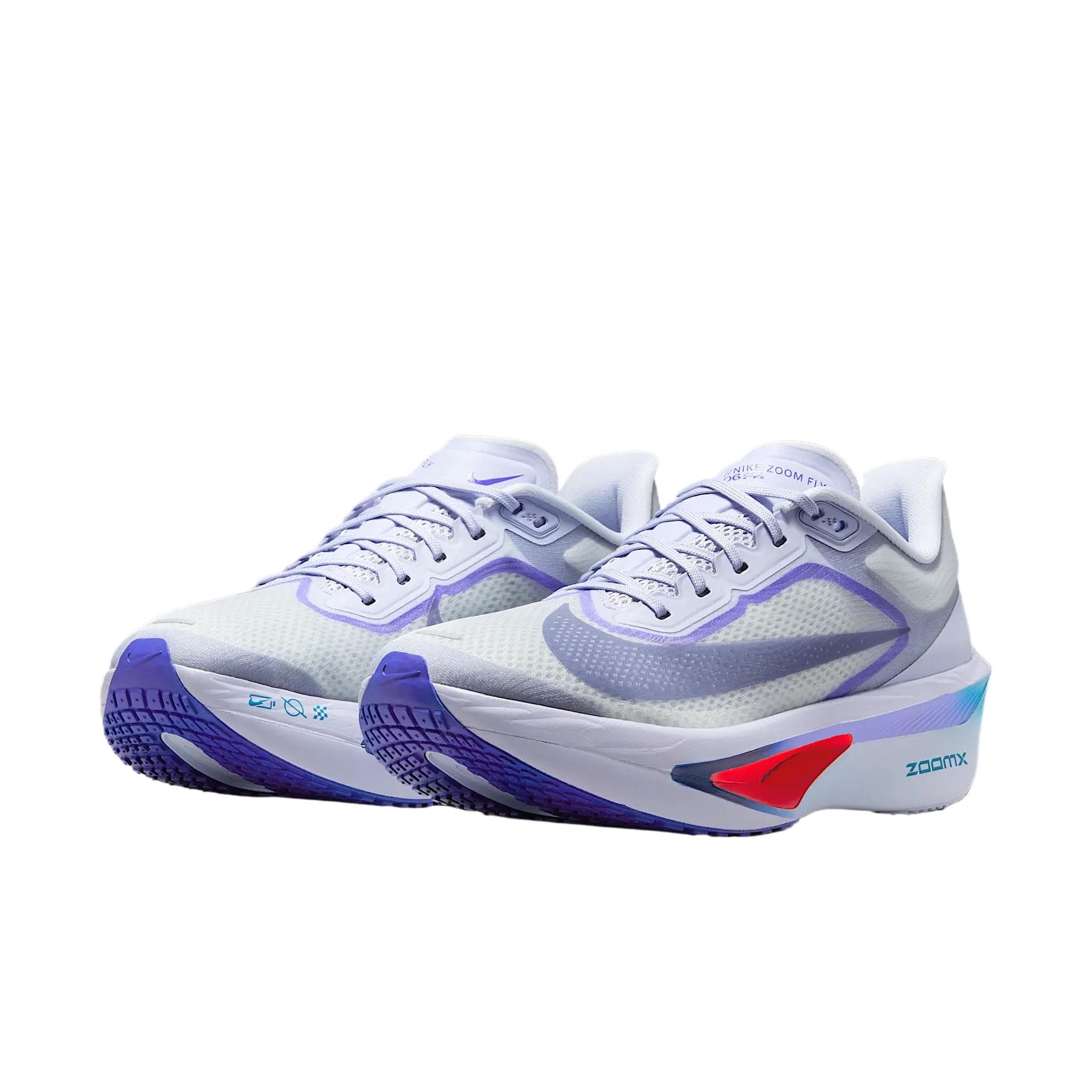 Кроссовки для бега NIKE Zoom Fly 6 Амортизация Дышащий Low Топ Марафон Беговые кроссовки Женские Фиолетово-белый - изображение 3