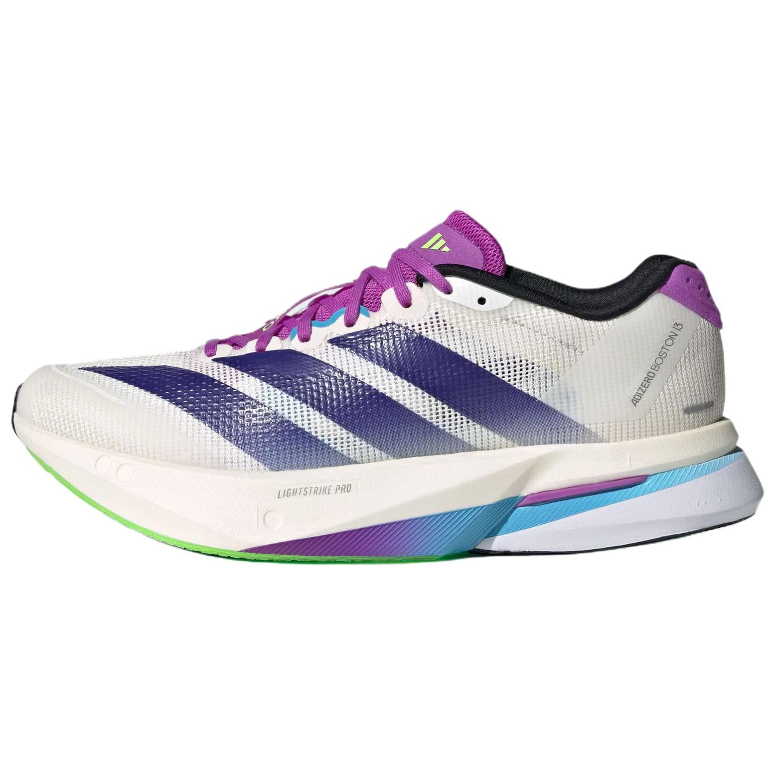 Кроссовки для бега Adidas Adizero Boston 13 Lightstrike Pro Версия Lighttraxion Марафон Беговые Кроссовки Женские Белый Фиолетовый - изображение 1