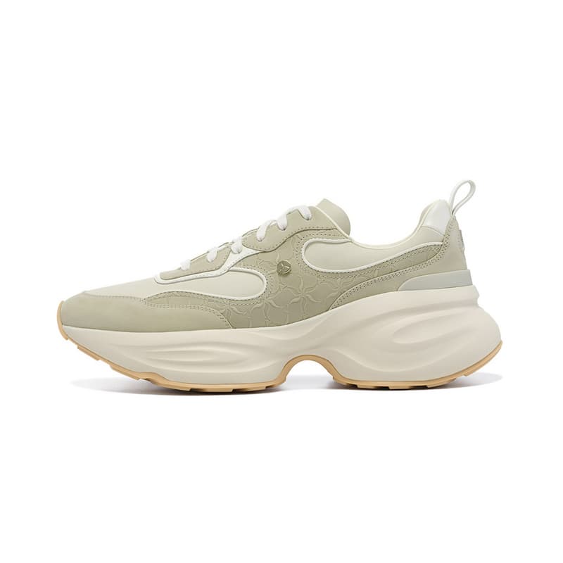 Кроссовки для бега LI-NING 1990 Classic Series модные амортизирующие износостойкие лоу-топы повседневные беговые кроссовки мужской серо-зеленый - изображение 1