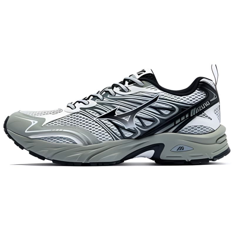 Кроссовки для бега Mizuno LG 2000 Light Grey Black Green - изображение 1