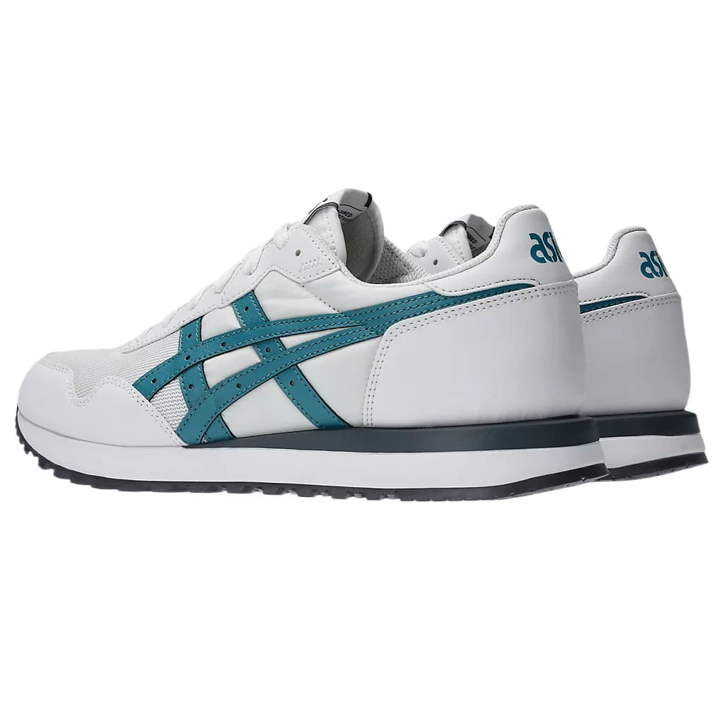 Кроссовки Asics Tiger Runner 2 Синтетическая кожа Амортизация Низкие кеды для бега Унисекс Белый Зеленый - изображение 4