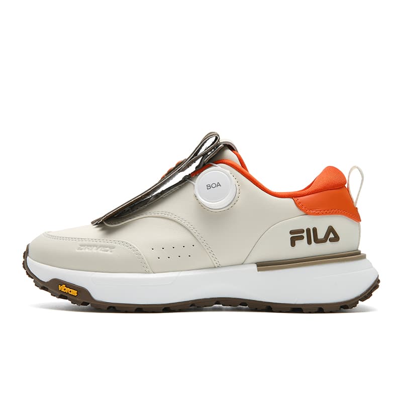 Кроссовки для гольфа FILA GF DRIVEX Низкие кеды для гольфа Женские Белый Оранжевый - изображение 1