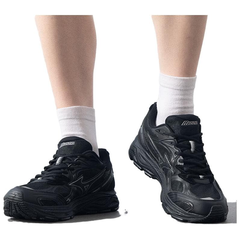 Кроссовки для бега Mizuno LG 10S Удобные устойчивые к истиранию дышащие легкие низкие беговые кроссовки унисекс черные - изображение 4