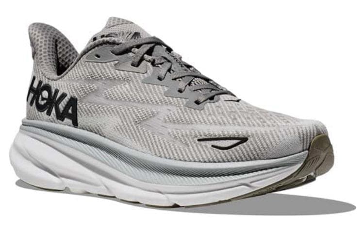 Кроссовки для бега HOKA ONE ONE Clifton 9 Амортизация Устойчивость к истиранию Дышащие Низкие Кроссовки для бега Мужские Серые - изображение 3