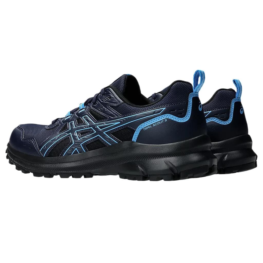 Кроссовки для бега ASICS Trail Scout 3 Комфортные Низкие Беговые Кроссовки Мужские Черные Синие - изображение 3