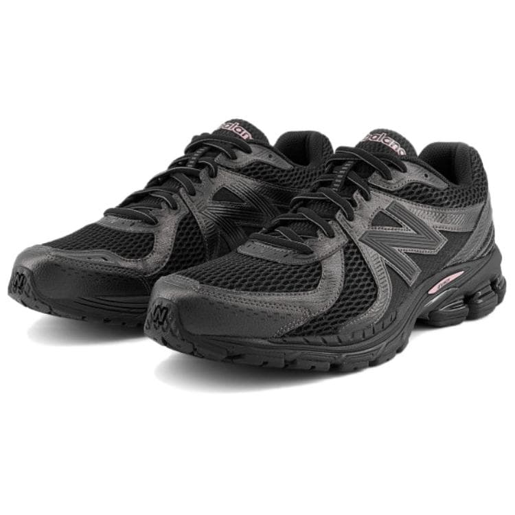 Кроссовки new balance 860 Дышащий MID Топ Повседневная обувь Унисекс Черно-розовый - изображение 2