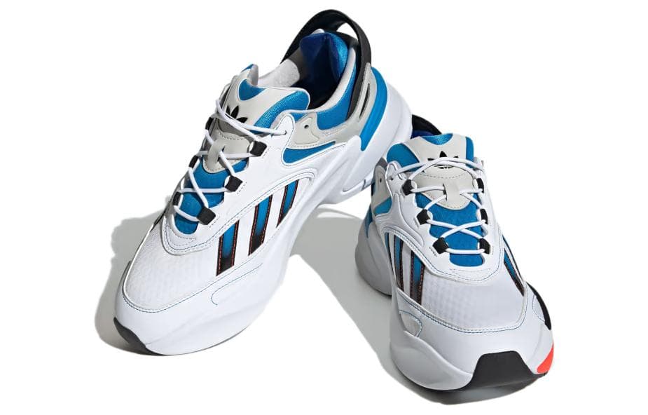 Кроссовки для бега Adidas Originals Ozmorphis Ткань Противоскользящая Устойчивая к истиранию Низкие Беговые кроссовки Мужские Белые Синие - изображение 3