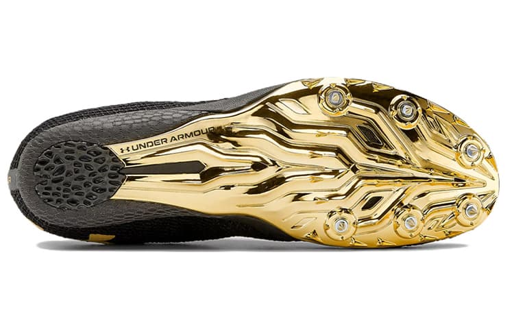 Кроссовки для бега Under Armour HOVR Smokerider Track Spikes Black Gold - изображение 4