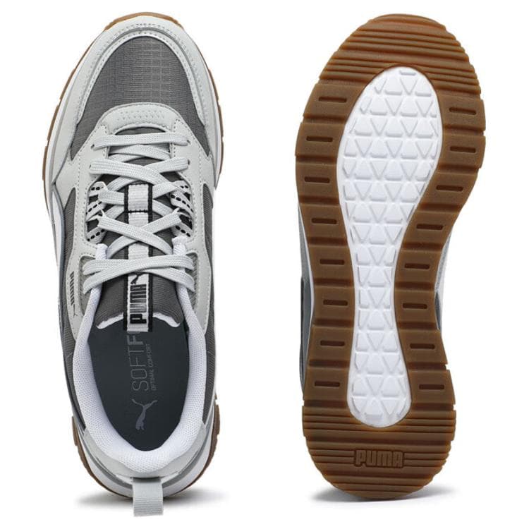 Кроссовки PUMA R78 Комфортный Дышащий Низкий Топ Повседневная Обувь Унисекс Светло-Серый - изображение 5