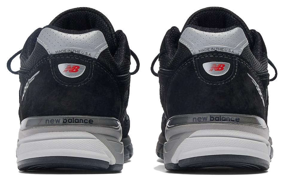 Кроссовки для бега New Balance NB 990 V4 Сетчатая ткань Низкий топ Повседневные Городские Коммутатор Беговые кроссовки Мужские Черный Серый - изображение 4