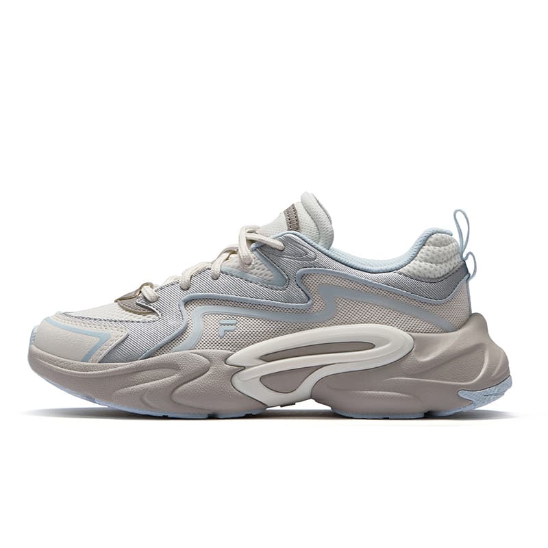 Кроссовки для бега FILA FUSION FORCE DX Универсальный Low Топ Беговые кроссовки Женские Молочно-белый и голубой - изображение 1