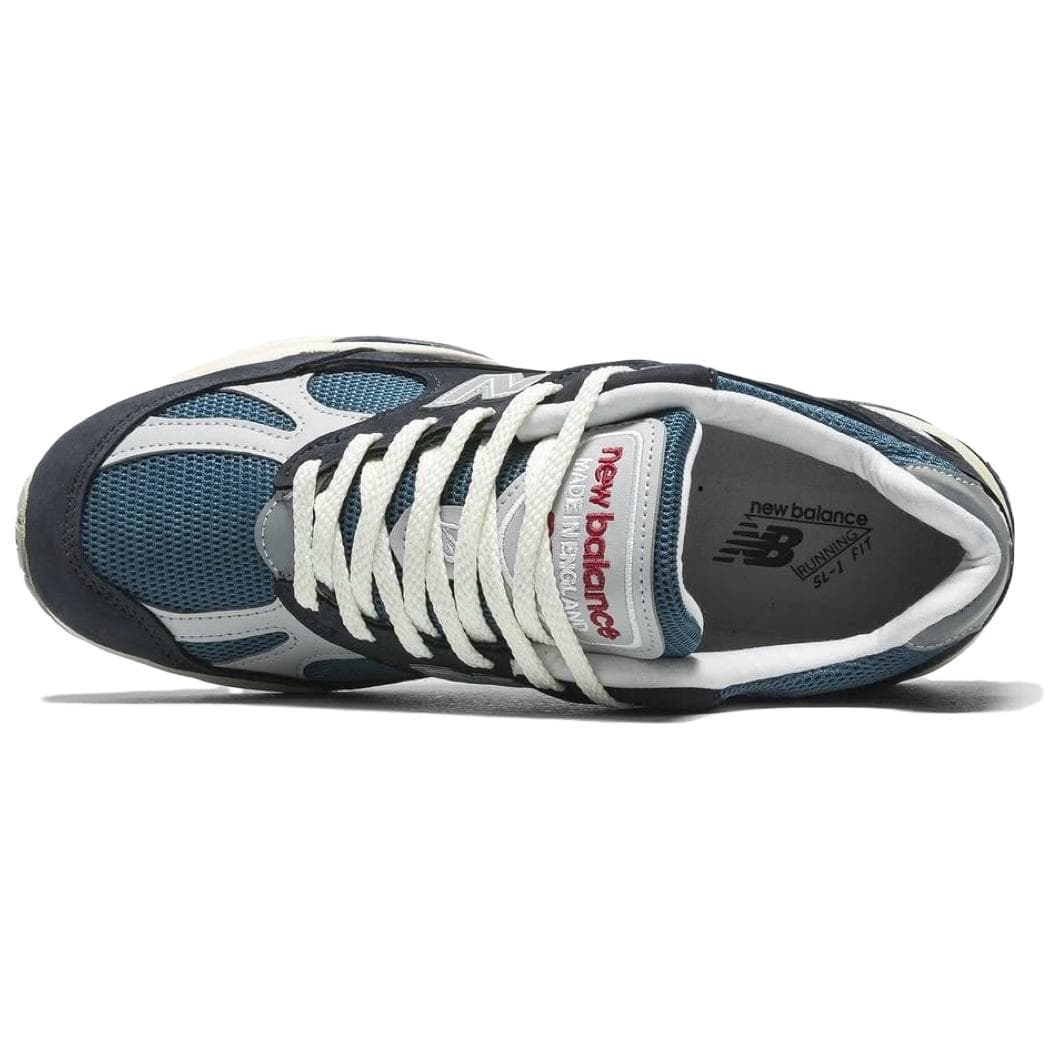 Кроссовки для бега New Balance NB 991 V2 Low Топ Беговые кроссовки Мужские Темно-синие - изображение 3