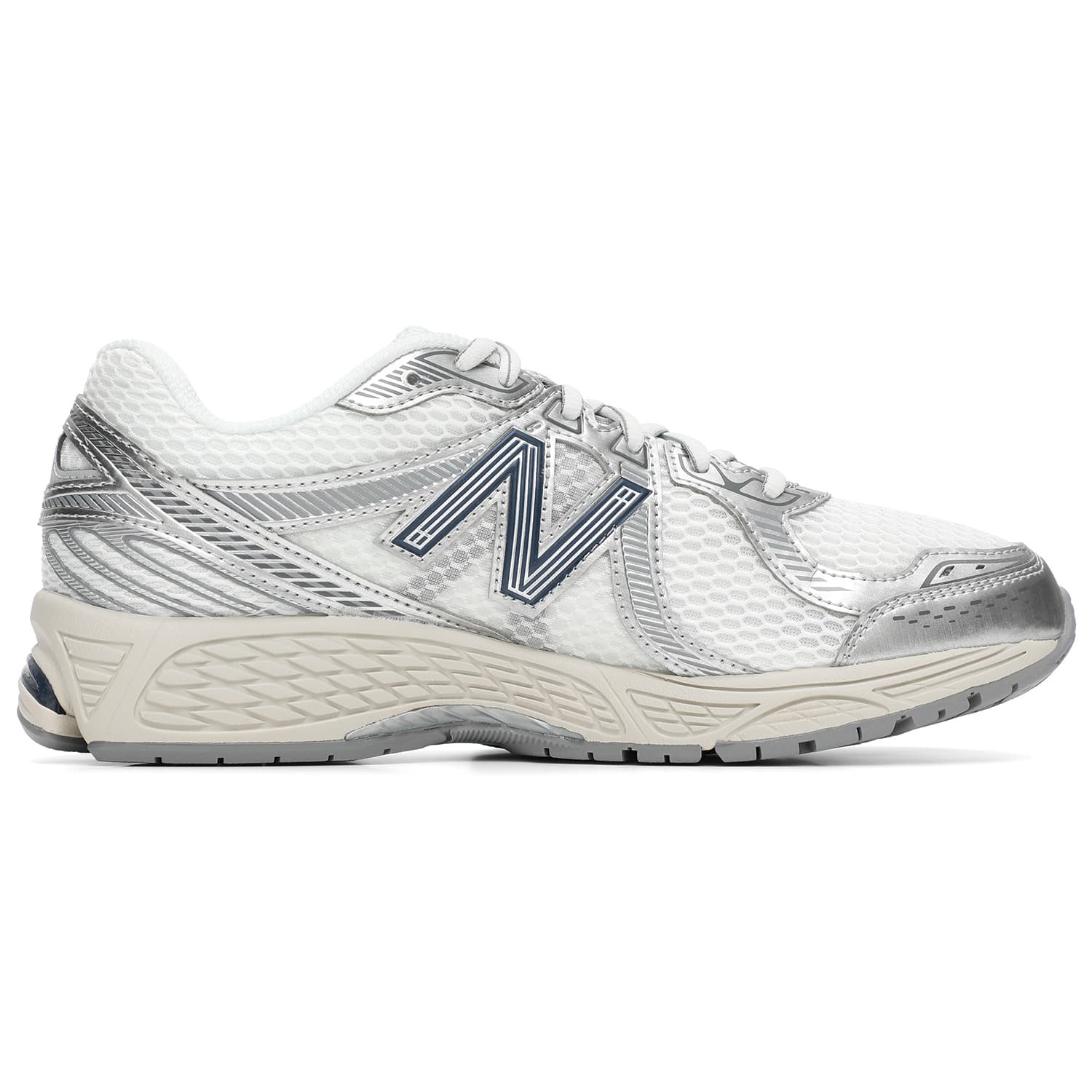 Кроссовки new balance 860 Удобный Круглый Палец Дышащий Low Топ Повседневная обувь Унисекс Серебряный - изображение 2