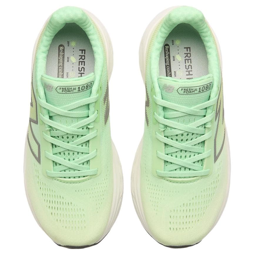 Кроссовки для бега New Balance Fresh Foam X 1080 V14 Low Top Повседневные Беговые Кроссовки Женские Бежево-Зеленые - изображение 3